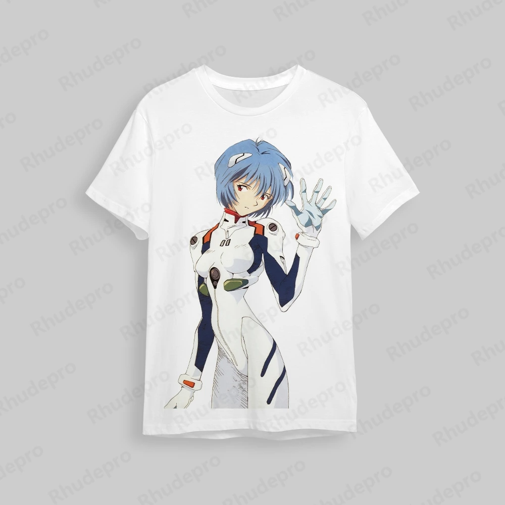 T-shirt Court pour Homme, Style Harajuku, Neon Genesis Evangelion, Hip Hop, Anime, 5XL, Nouvelle Collection, Haute Qualité, Tendance