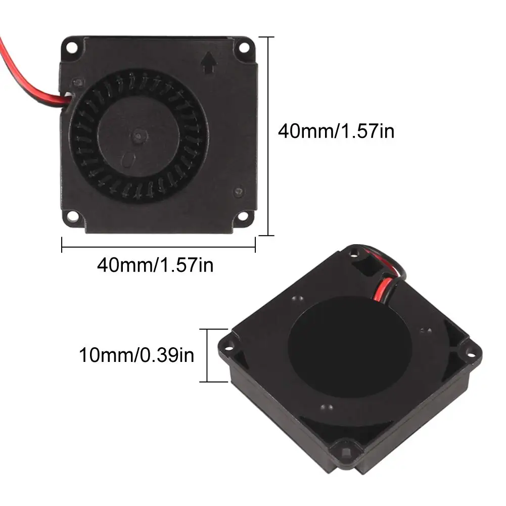 DC 5V 12V 24V Turbo Fan 3D Printer Blower 4010 Cooling Fan Exhaust Fans for Ender 3 CR10 Computer CPU Cooler
