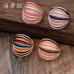 New Color Oil Geometric Line Elastic Fashionable And Simple Women's Versatile Alloy Ring