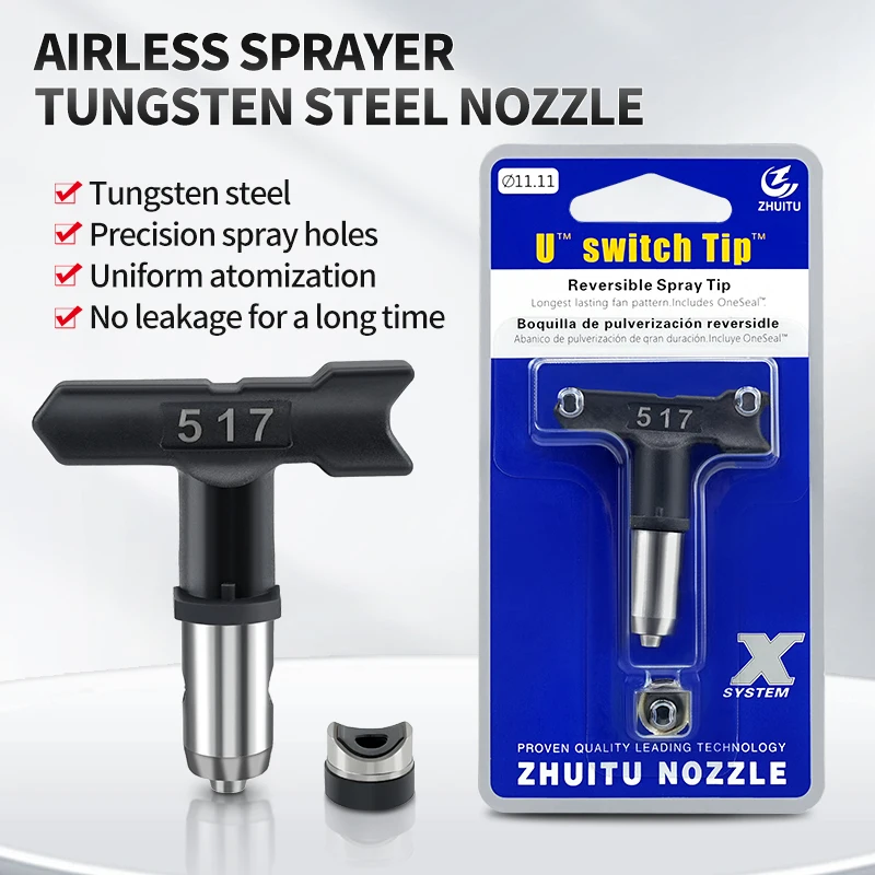 Reversible Spray Tip Airless Spray Gun Tip Nozzle Kit For Airless Paint Spray Guns and Titan Wagner Paint Sprayer