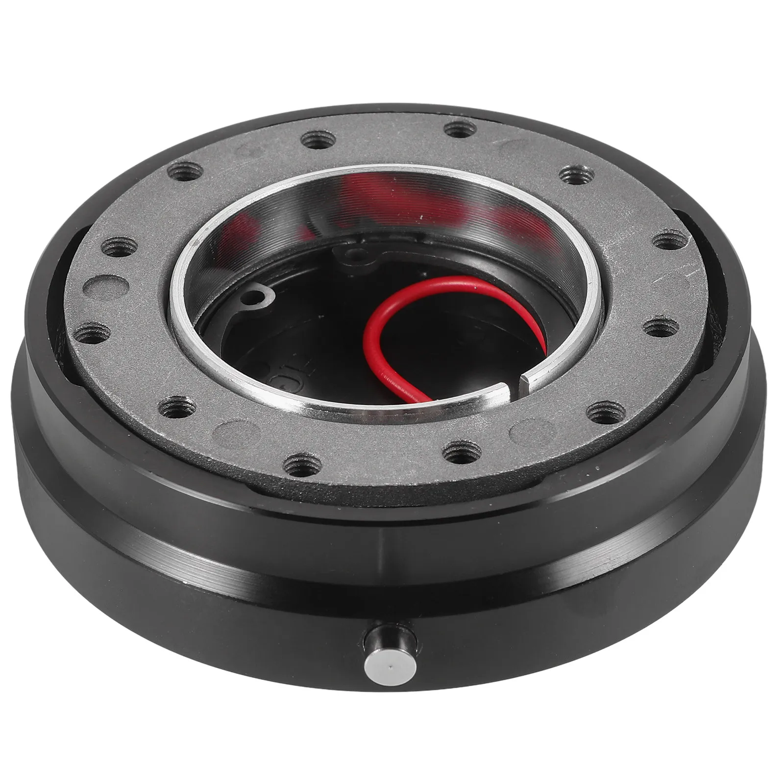 

Aluminum Alloy Quick Release Steering Wheel Hub Adapter Black Universal Fit for Most Car Models Easy Installation Performance