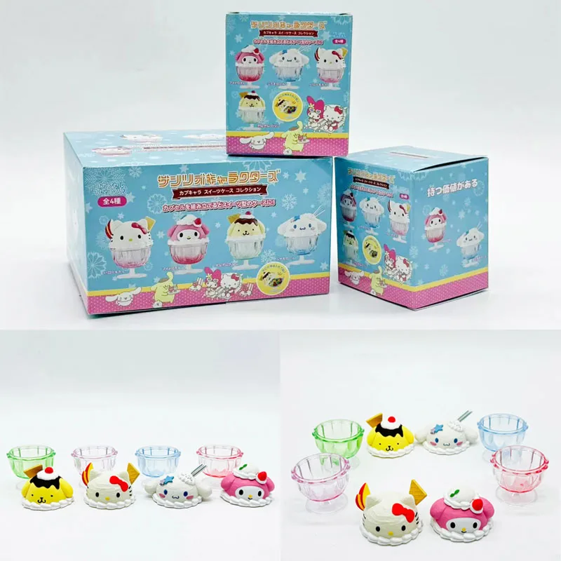 

Hello Kitty My Melody Pompompurin Cinnamoroll Dessert Ice Cream Mystery Blind Box Gifts Toy Model Anime Figure Collect Ornaments