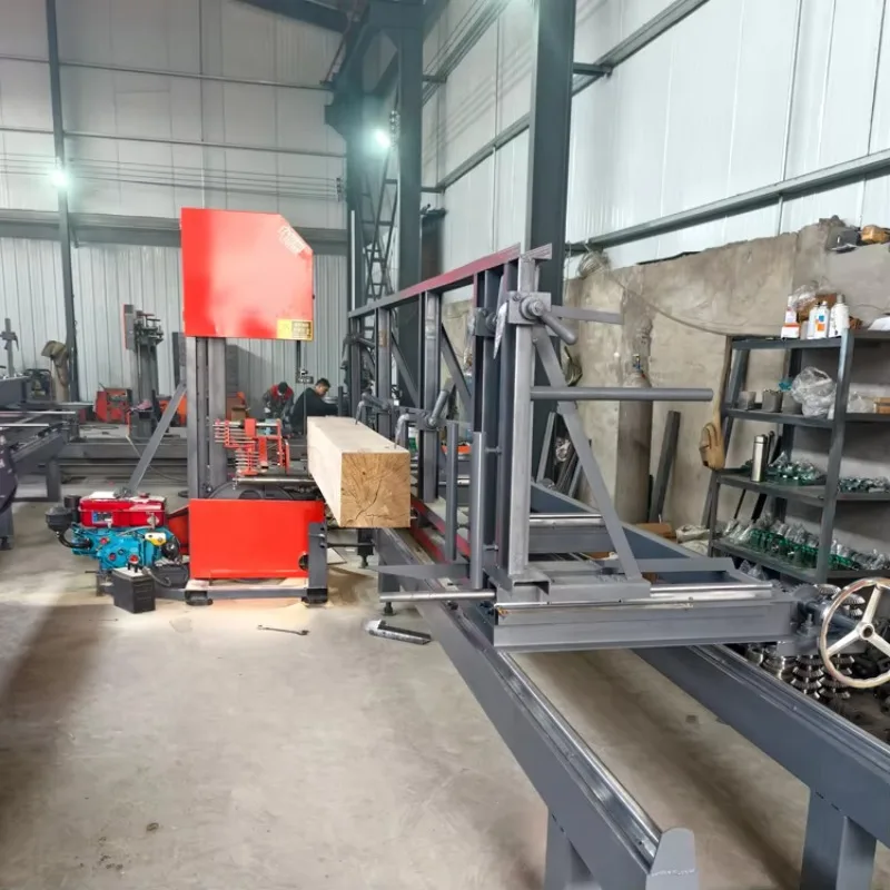 Portable Horizontal Band Sawmill Log Cutting Machine for Wood Plank Lumber Timber Processing Sawmill Farm