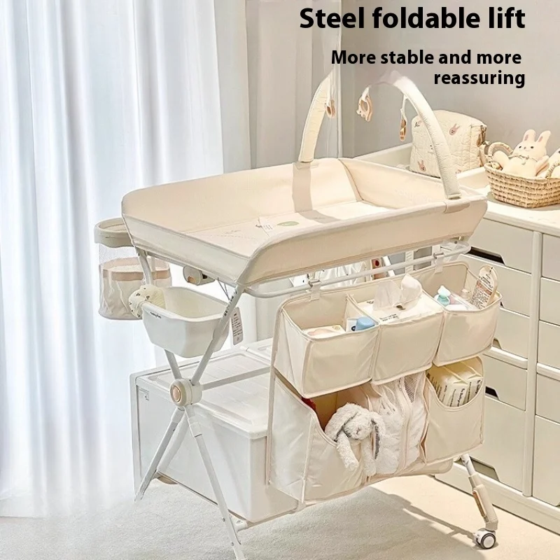 Adjustable Baby Changing Table - Multi-Functional Foldable Portable Newborn Diaper Changing Station