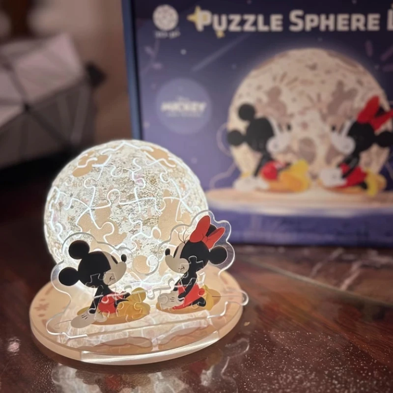 3d-Jp New Disney Mickey Minnie Diy Night Lamp Puzzles Jigsaw Model Building Kits For Teens Brain Teaser Adults Giftly For Kids