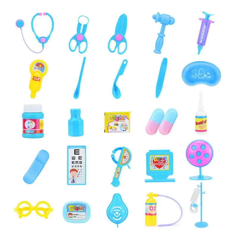 Kit de jeu de médecin pour enfants, ensemble de jouets médicaux, stéthoscope, apprentissage, infirmière, hôpital, 25 pièces