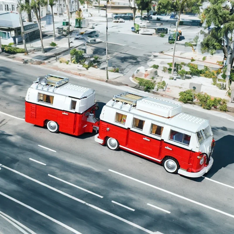 

Набор для сборки MOC: Мини-модульная модель каравана для кемпинга, 899 деталей, развивающий конструктор, подарок для детей на праздник