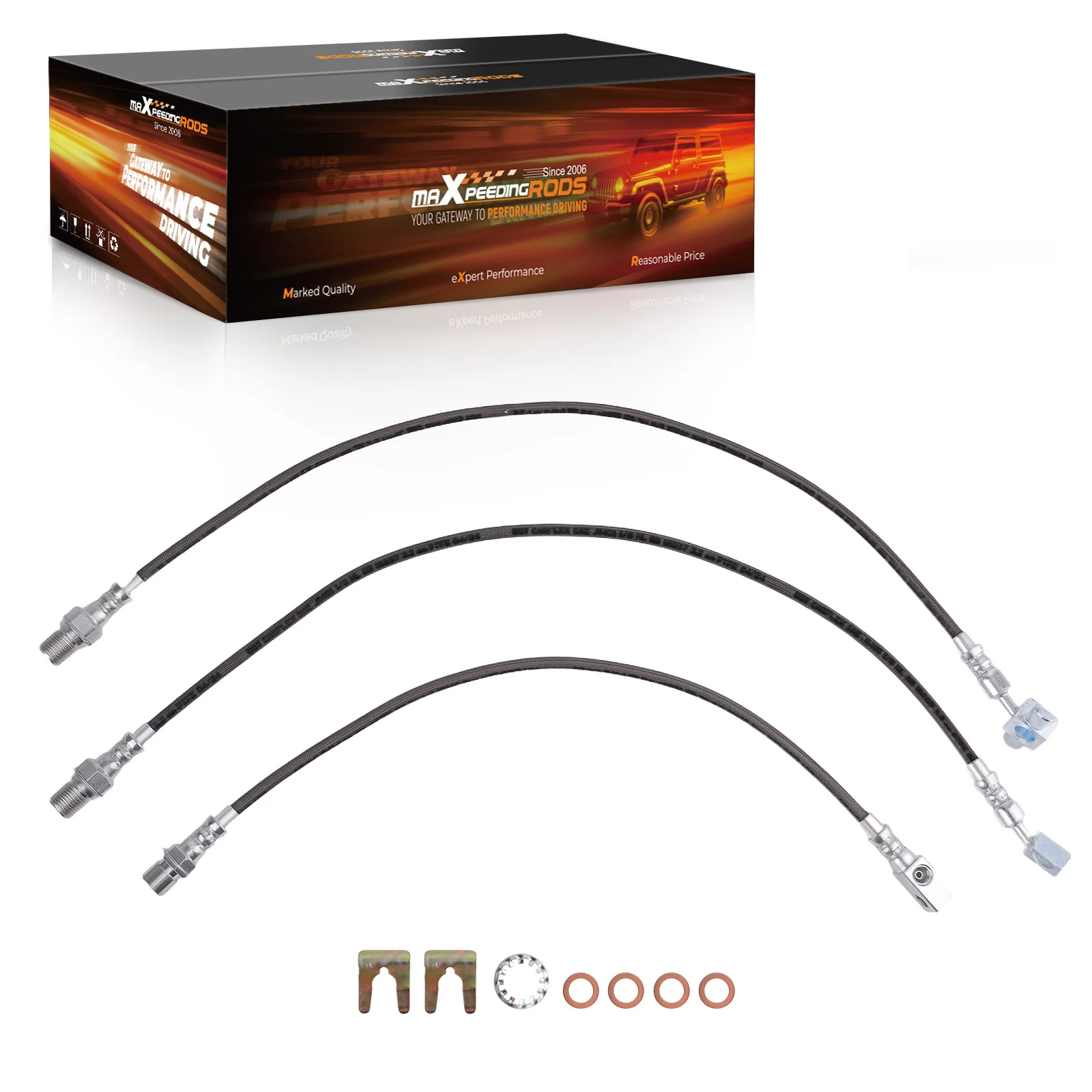 

Stainless Steel Brake Lines for Chevy C20 K20 Pickup Suburban 71-91 4-6" Lift