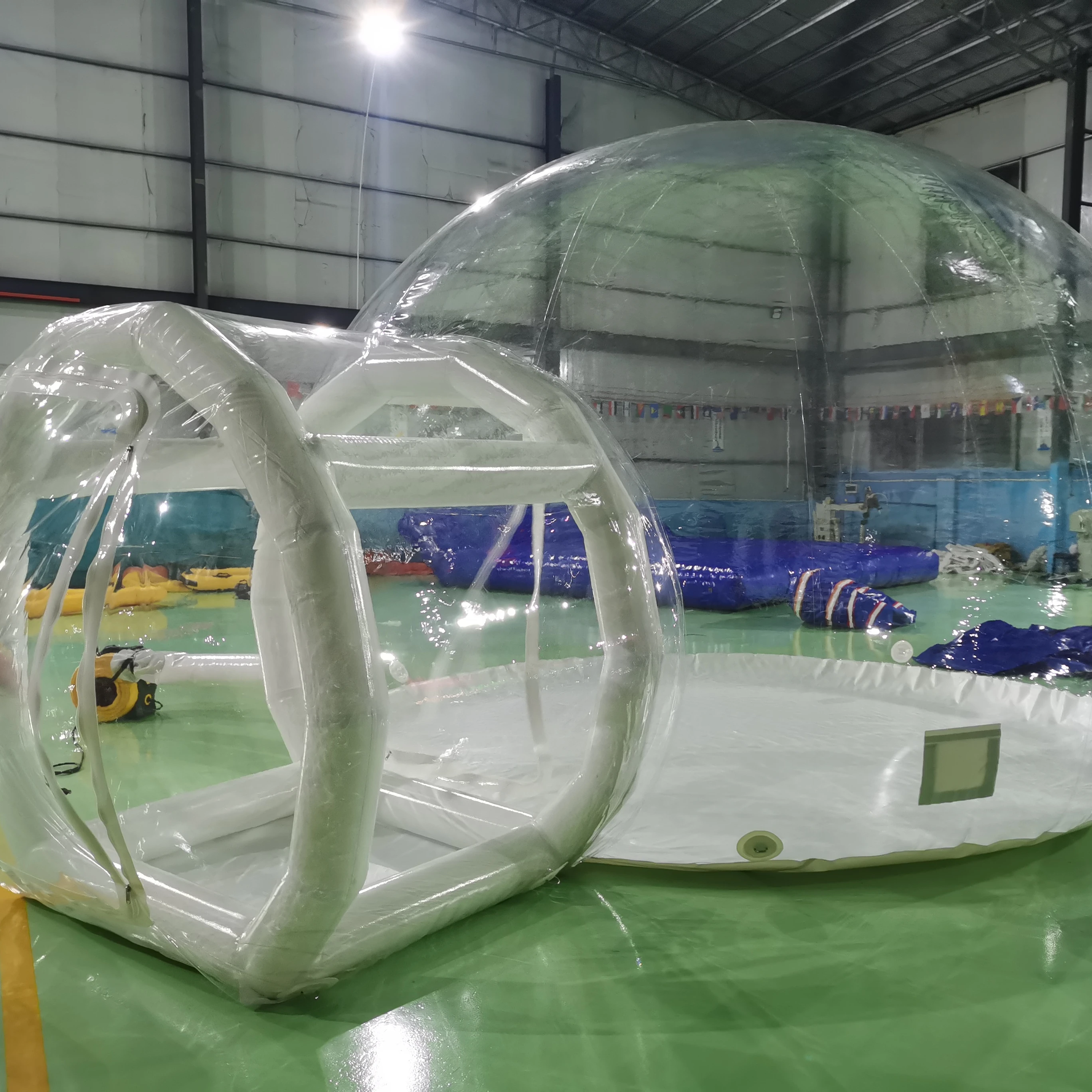 

High quality PVC inflatable bubble tent with tunnel inflatable bubble tent party dome tent