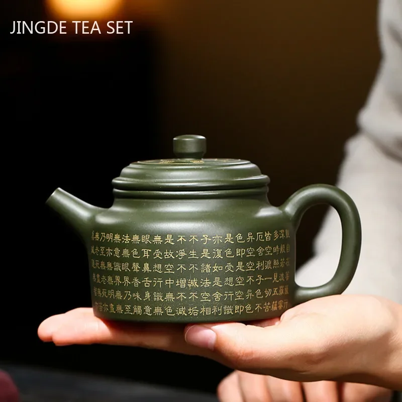 

Yixing Handmade Tea Pots Purple Clay Teapot Beauty Kettle Raw Ore Green Clay Teaware Tie Guanyin Chinese Tea Ceremony Gift 290ml