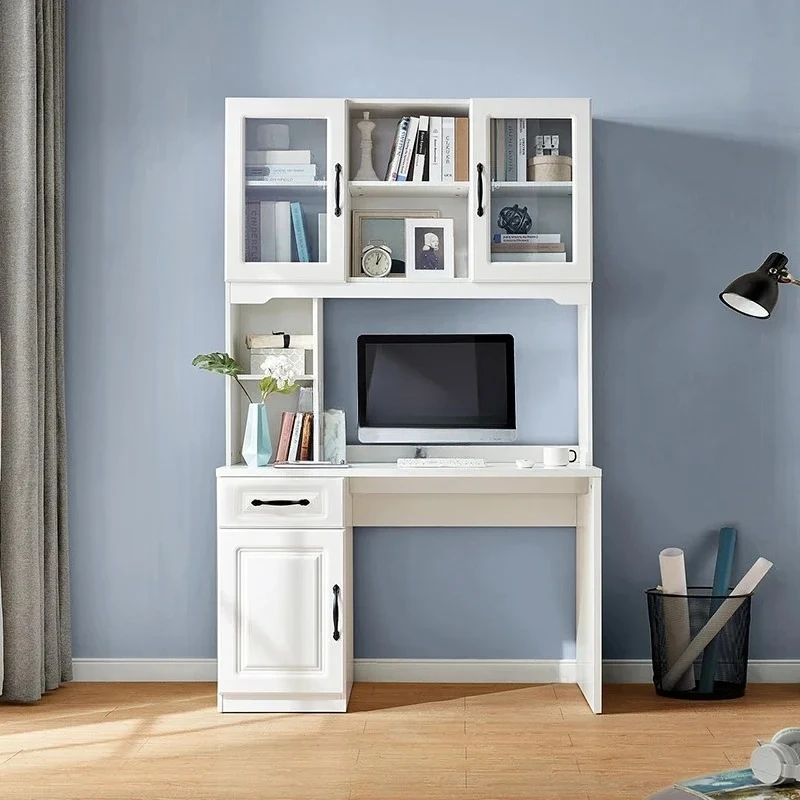 

Modern integrated table computer study table bookcase