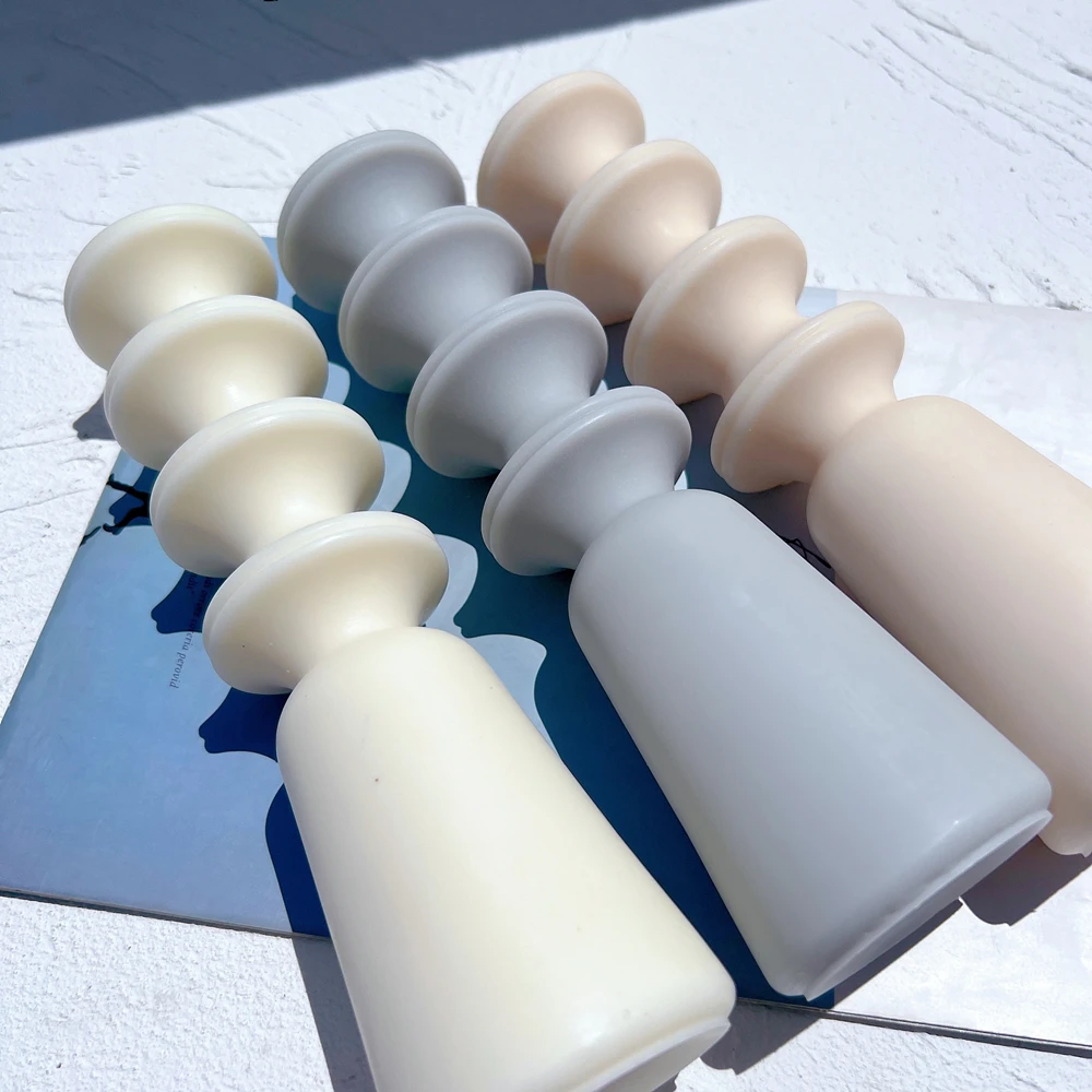 Cylindrical Pillar Candle Mold Geometric Silicone Mould Sculptural Abstract Decorative Soy Wax Mold Home Decor