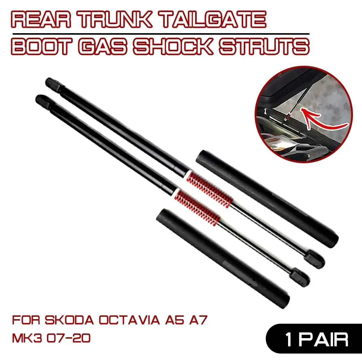 For Skoda Octavia A5 A7 MK3 2007 2008 2009 2010-2020 Car Rear Trunk Struts Support Bar Tailgate Boot Gas Spring Shock Lift Strut