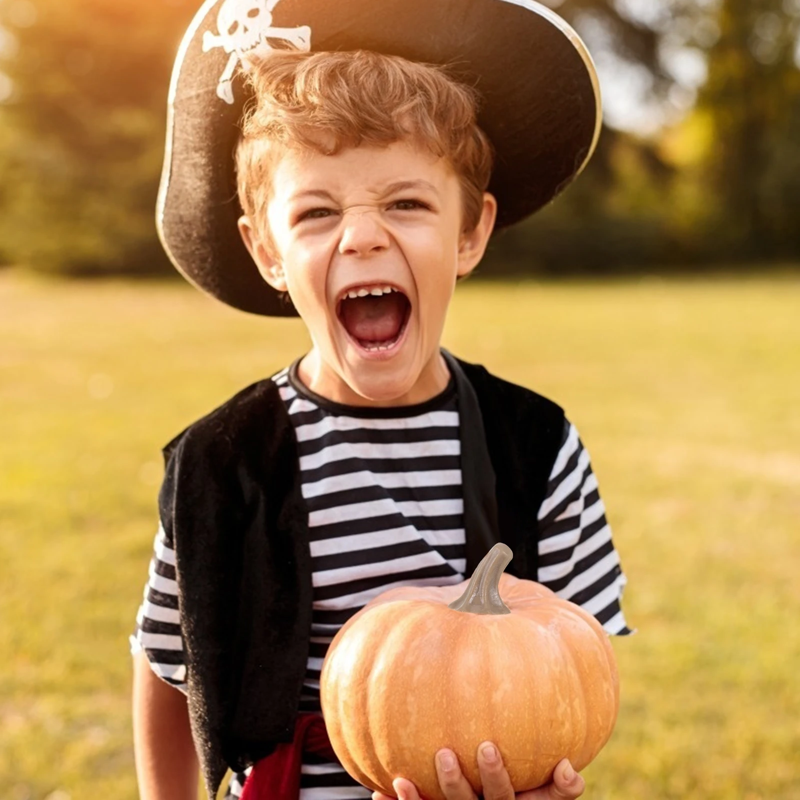 

40pcs Artificial Pumpkin Stem for DIY Halloween Decorations Harvest Festival Craft Plastic Handle o'lantern Making Accessory