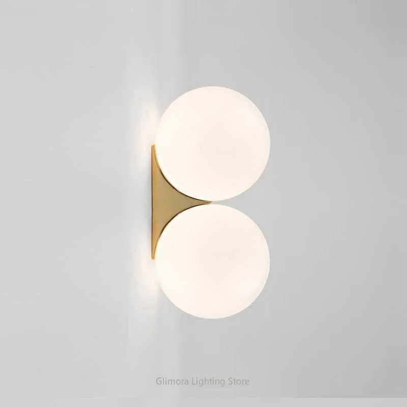 

Nordic Modern Minimalist Wall Lamp,Stylish Glass Globe Style,Glass & Metal,for Bedroom Bedside Balcony Hallway Stair,Decor Light