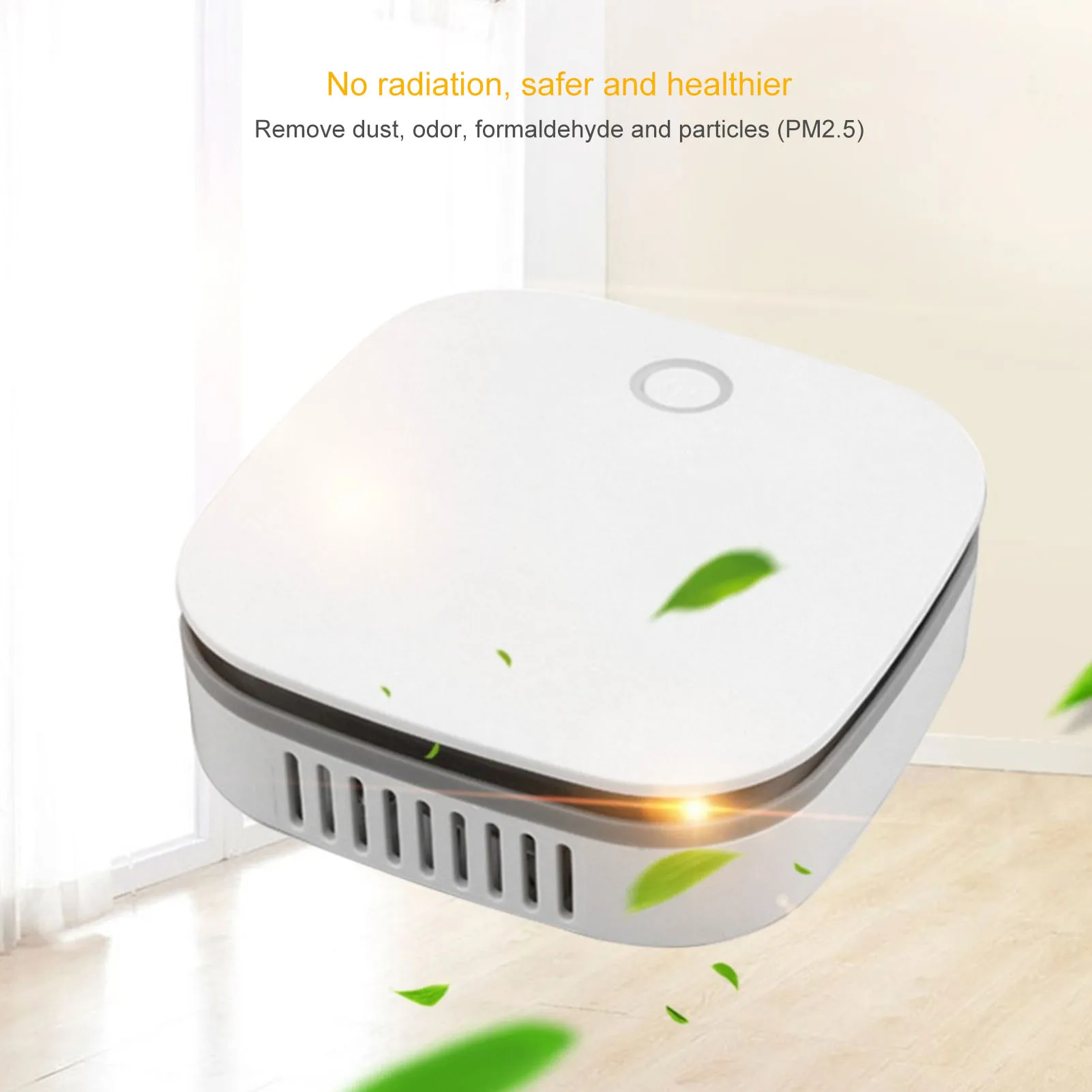 Negative Ion Air Purifier, Ultra-Portable Air Purifier: 99.97% Dust & Odor Removal, USB-Charged, Quiet Operation for Car, Office