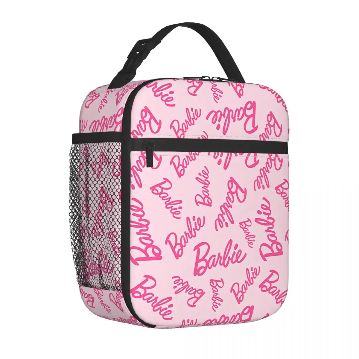 Custom Pink Barbies Doll Pattern Lunch Bag Thermal Cooler Insulated Lunch Box for Work Office Picnic Food Portable Tote Bags