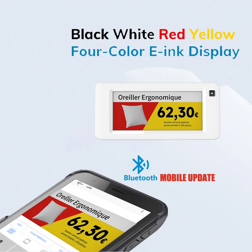 

4 Colors Mobile Update ESL Epaper Eink Digital Display Electronic Shelf Label for Retail Store