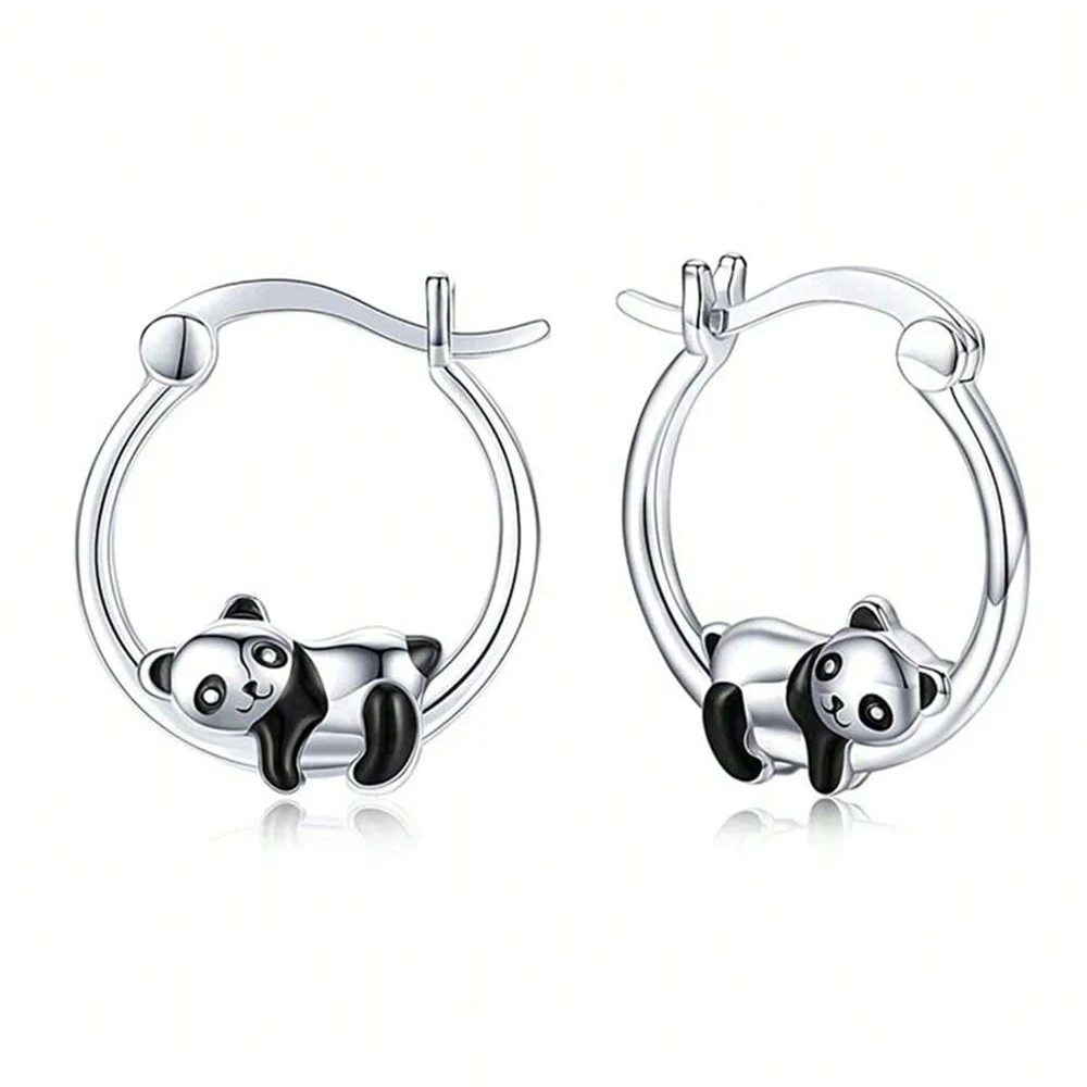 A Pair of Fashionable and Creative Cute Panda/sloth Personalized Earrings