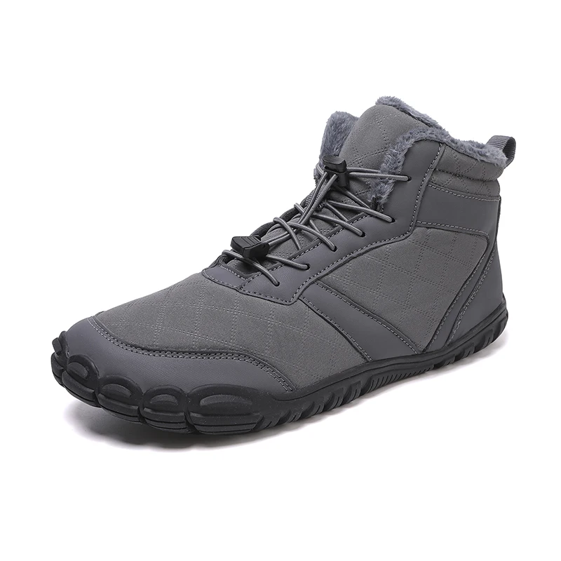 

New Winter Boots For Men Snow BareFoot Outdoor Non-slip Warm Fur Casual Sneakers Plus Size Lightweight Ankle Boots Hiking Shoes