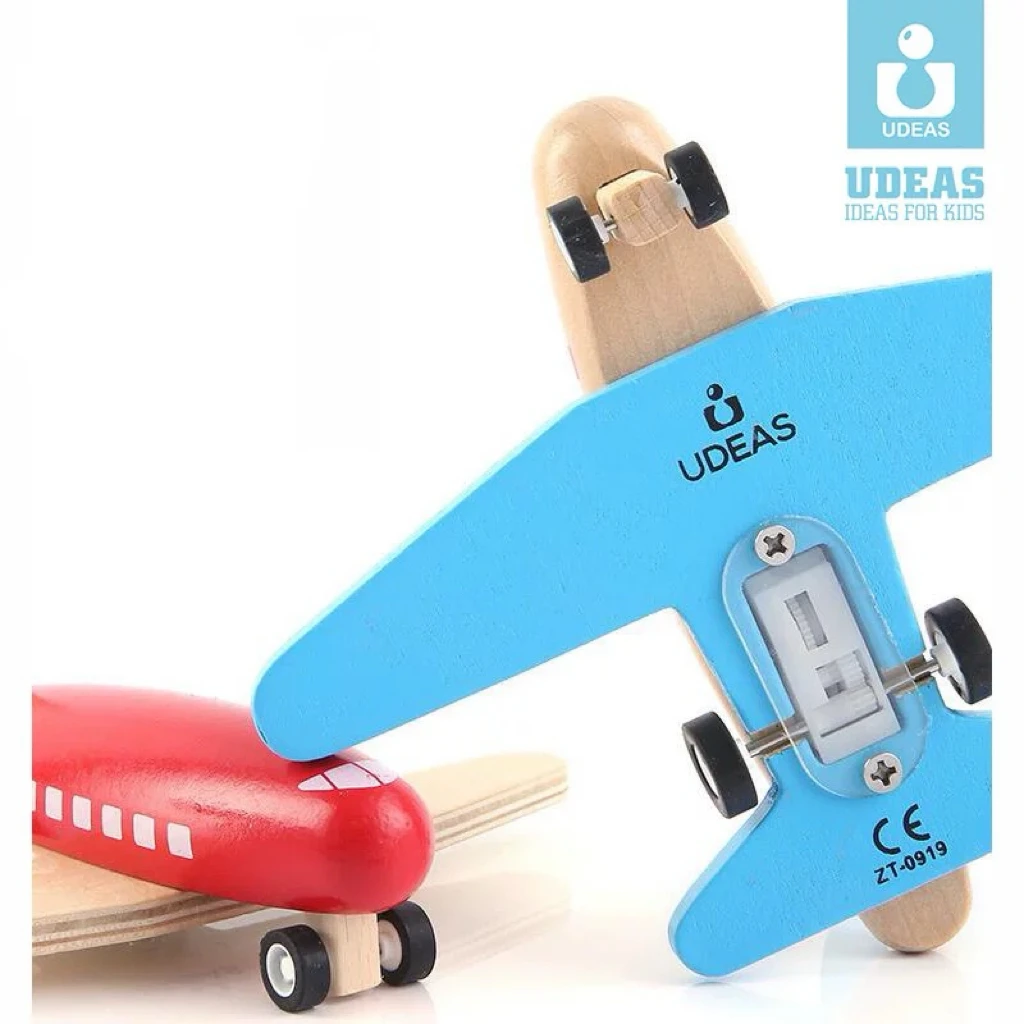 Avión de juguete de madera ecológico para niños, Mini avión bonito, vehículo educativo para niños pequeños, Juguetes para bebés