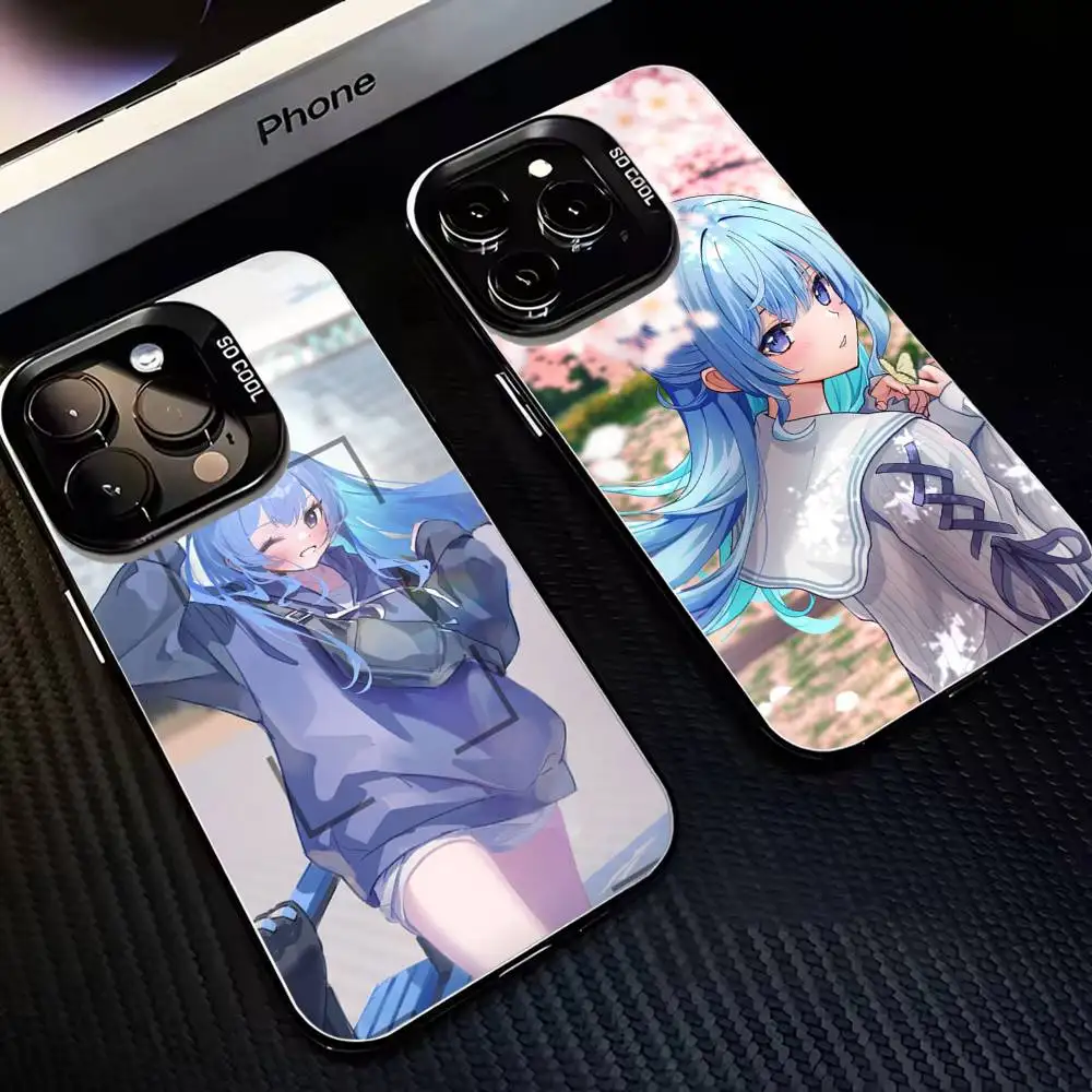 

S-Suisei H-Hoshimachi Phone Case For iPhone17,16,15,14,13,12,11 Plus,Pro Max Black Matte Shockproof Cover