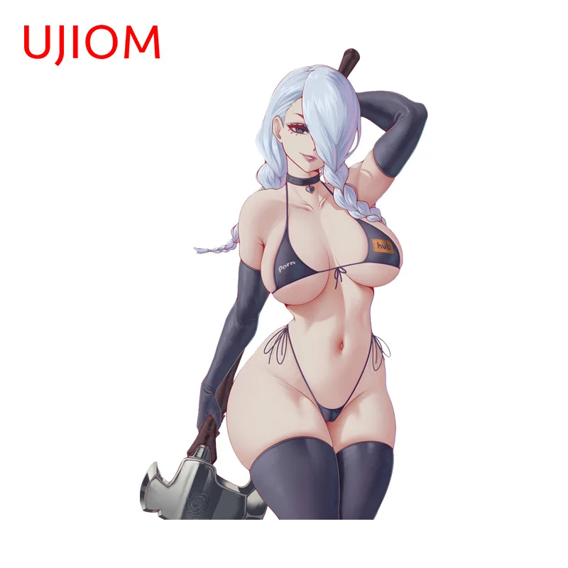 UJIOM Meimei Seductive Bikini Big Boobs Wall Sticker Enchanting High Quality Sunscreen Edgy Decal Suitable For Wallpapers Decor