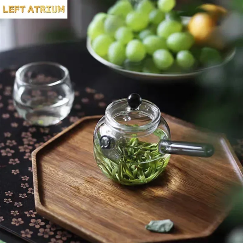 120ml Mini Kung Fu Small Glass Teapot With Filter Japanese Style Tea Maker Teaset One Person Drinking Tea Pot Household Teaware