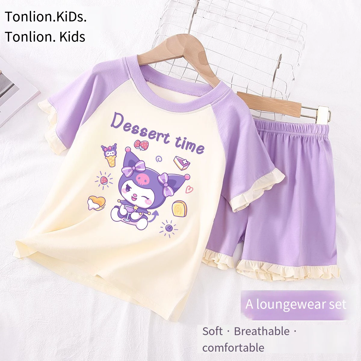 

Kawaii Sanrios аниме Hellokitty Пижамный костюм мультфильм милый летний Kuromi свободного кроя Женская ночнушка подарок для девушки