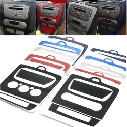 For Ford Focus 2 MK2 2005-2015 Car-styling Central Control Air Panel AC Knob Panel Imitation Carbon Fiber Decorative 3D Sticker