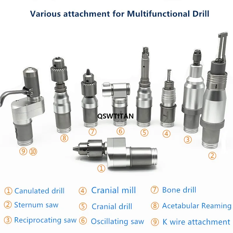 Bone Drill Multifunctional Orthopedic Oscillating Saw Canulated Drill K Wire Drill for Trauma Orthopedic Surgical Instruments