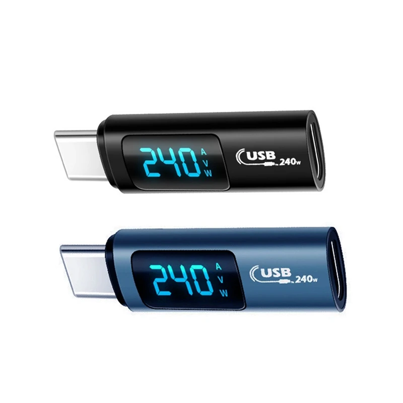 USB 2.0 Display OTG Adapter 240W Digital Display Type-C Adapter OTG High Speed 40Gbps Fast Charging Adapter