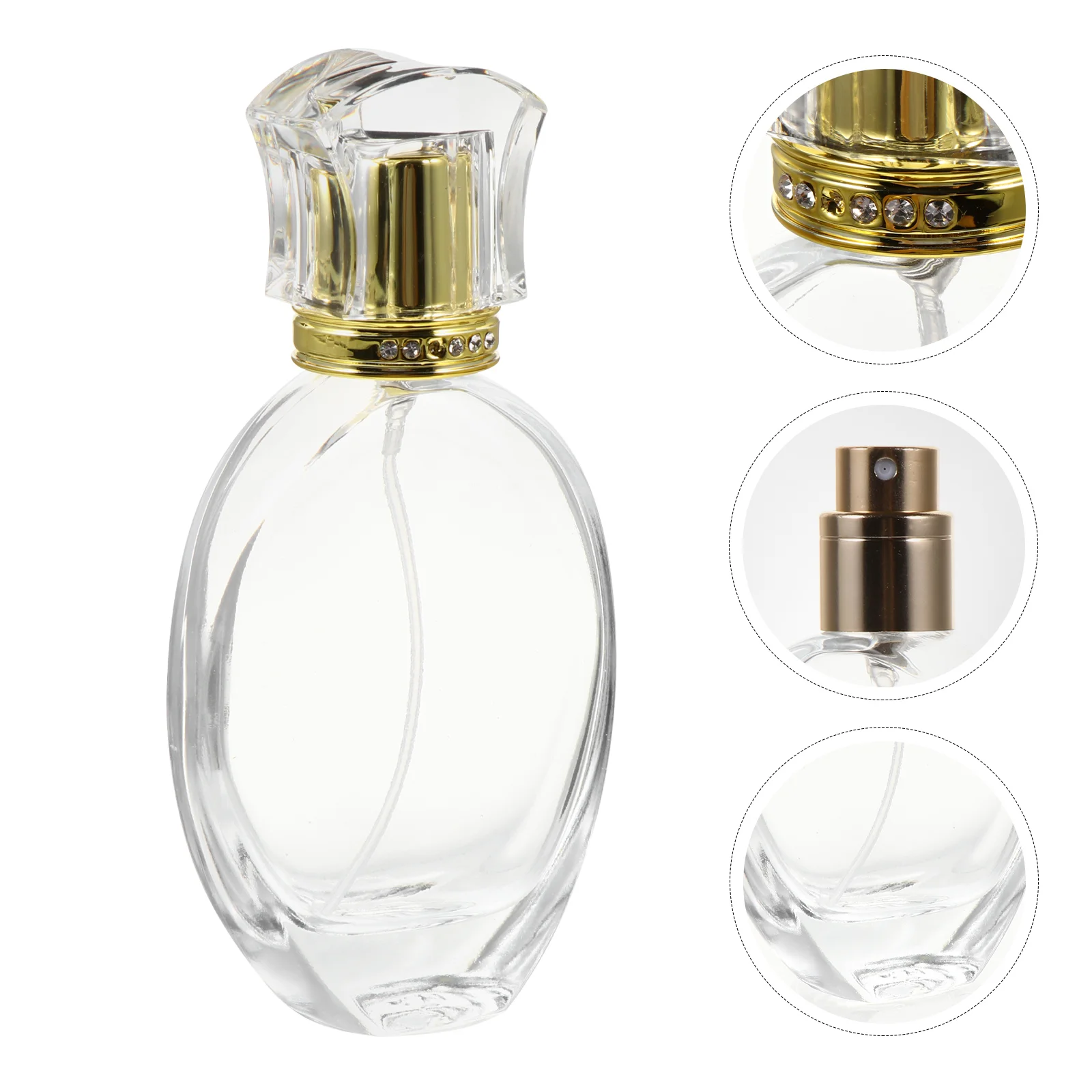 Spray Perfume Bottle Mini Containers with Lids Shampoo+shield Makeup Crystal Diffuser Bottles Essential Oils Glass