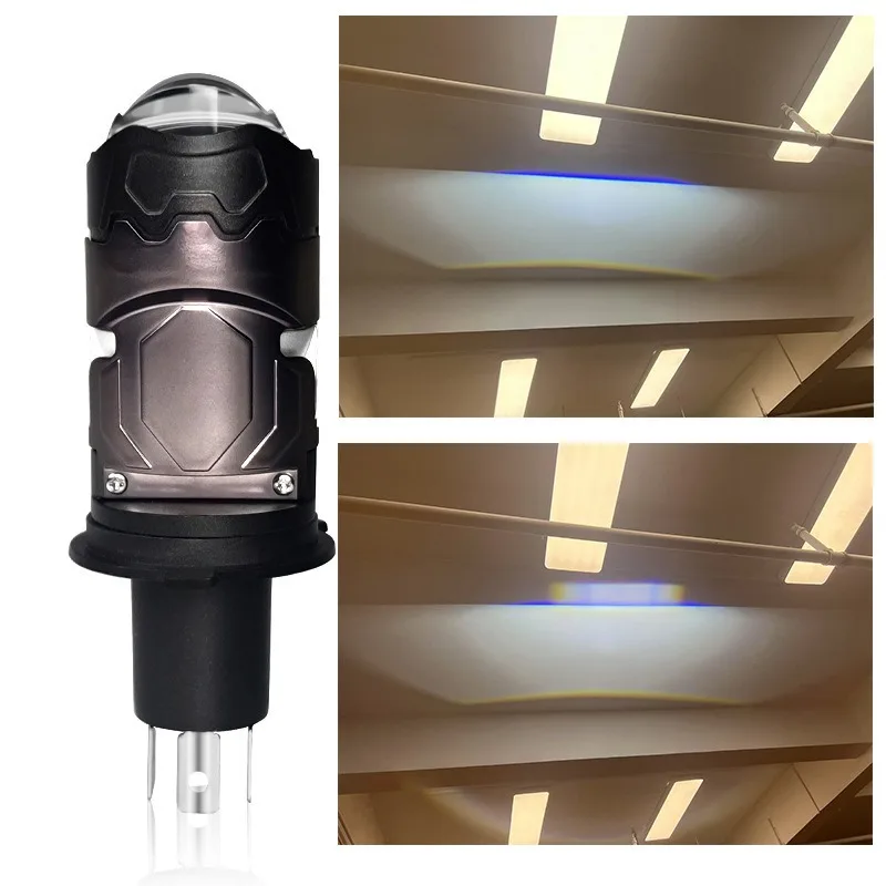 

6000K Mini H4 Bi LED Projector Lens Car Headlight Bulbs 12V 50W Hi Lo Beam