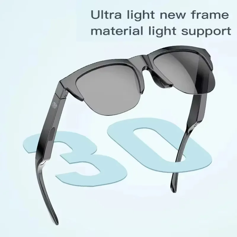 Good New Smart Sunglasses Glasses Bluetooth Call AI Intelligent Headphones HIFI Blue Light Waterproof Anti-UV For Men Women Gift