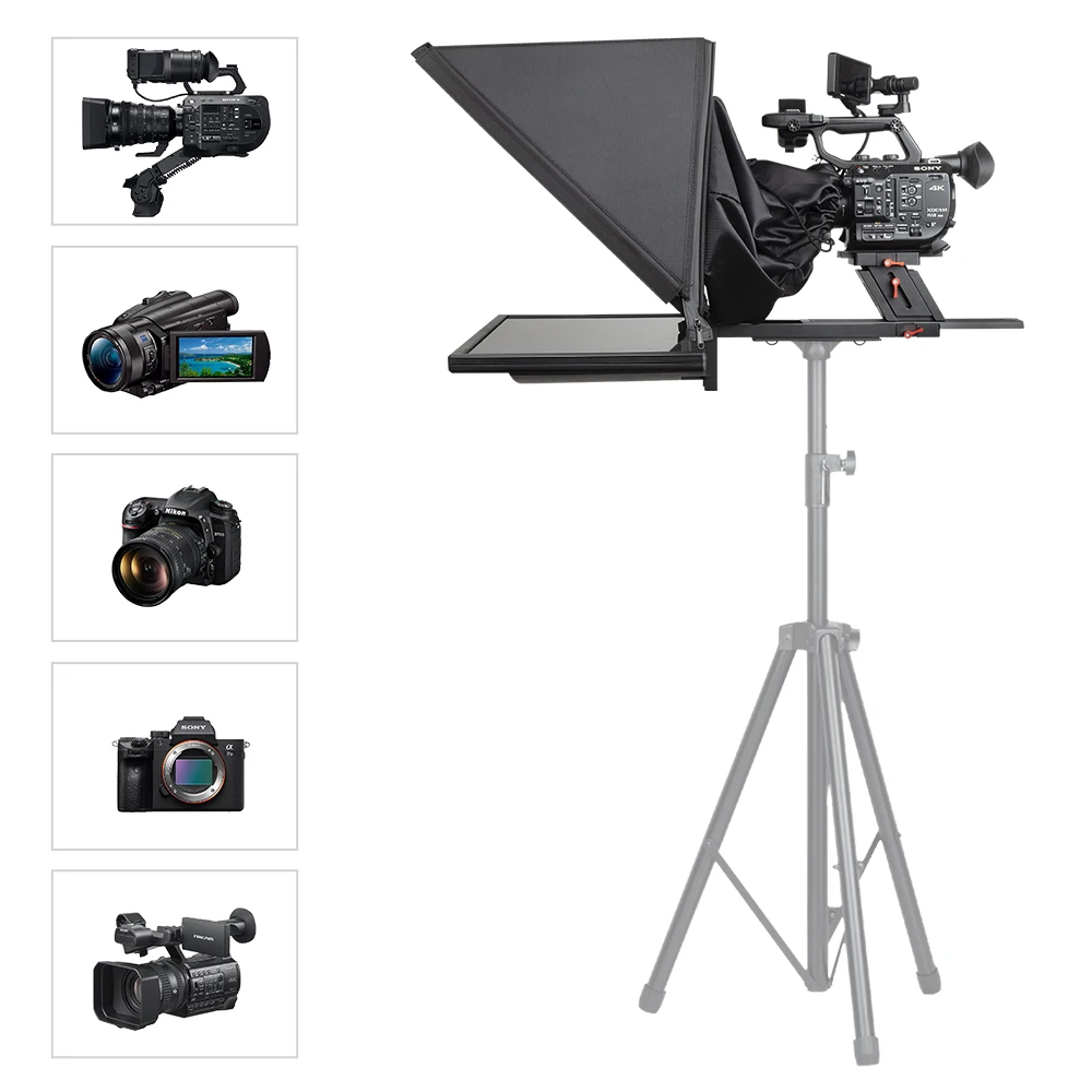 Desview T22 21.5 Inch Teleprompter Video And Audio TV Broadcast Prompter With 21.5'' Full HD Monitor For Interview