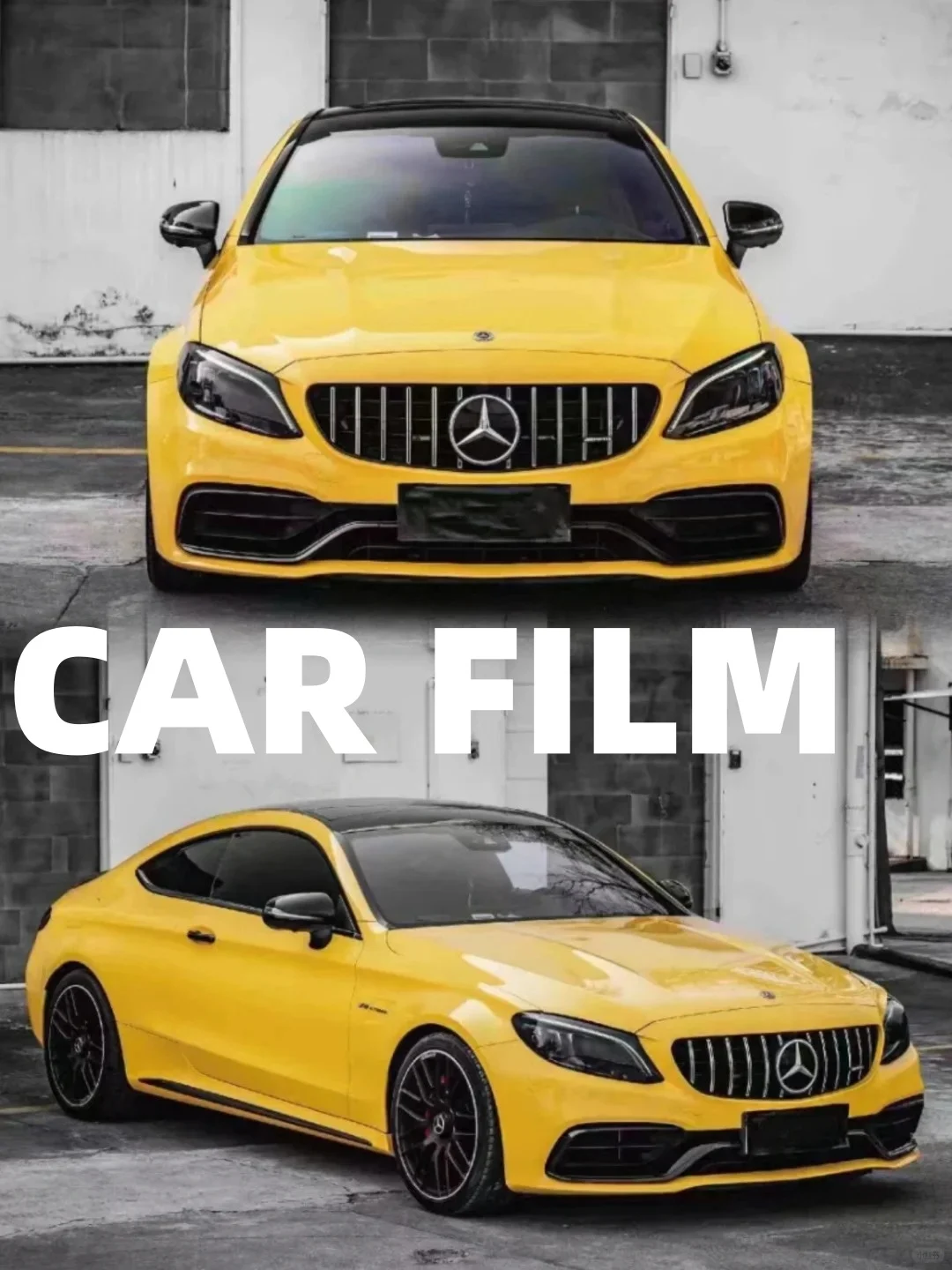 Car Wrap Light Yellow High Quality PET Full Roll Size 1.52*17 Meters Self Adhesive Wrapping Film Car Decoration