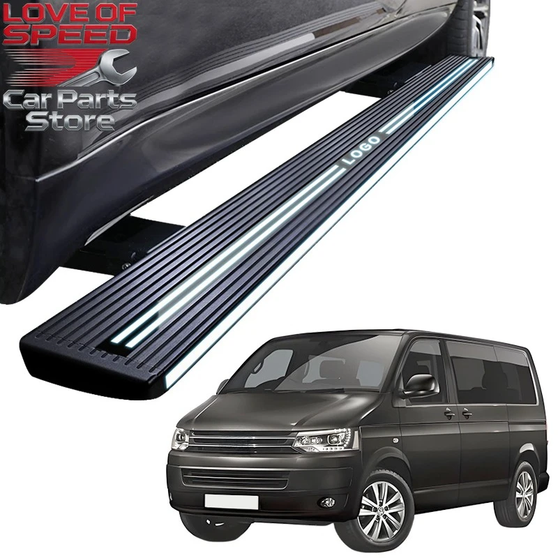 

Новинка 2026 года: Водонепроницаемые, противоскользящие, с защитой от защемления, автоматические электрические выдвижные подножки с двойной подсветкой для VW Multivan 2012-2015