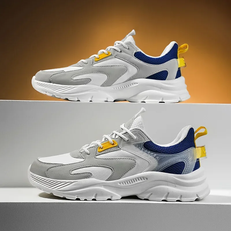 

Новинка 2023 года, осенние кроссовки, мужская вулканизированная обувь, модная спортивная дышащая обувь на платформе, повседневная мужская обувь для бега Chaussure Homme