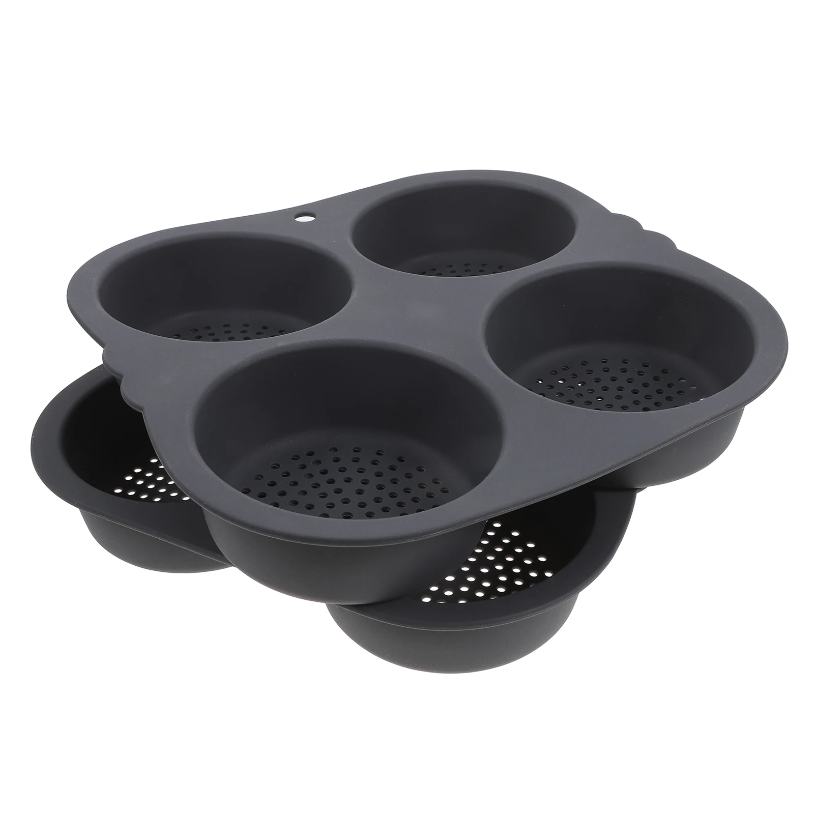 

2pcs Hamburger Silicone Nonstick 4Cavity Round Shape Pan 4 Cavity Loaf Pan Baking Tool Kitchen Use