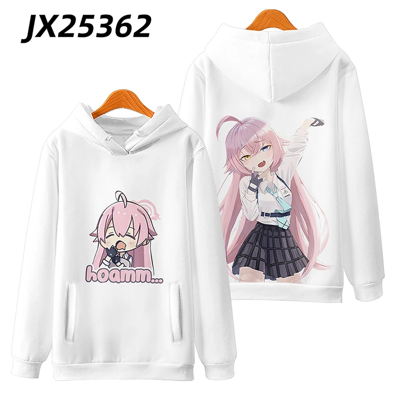 Anime Azul Arquivo Engraçado Hoodie, Hip Hop Graphic Moletons, Unisex Streetwear, Harajuku Agasalho, Roupas de grandes dimensões, 2024