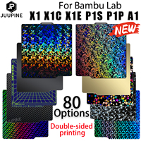JUUPINE For Bambulab Build Plate 257x257 Spring Steel Sheet Pei Peo H1H Pey Sheet A1 X1C P1S build plate 3d Printer Bamboo Lab