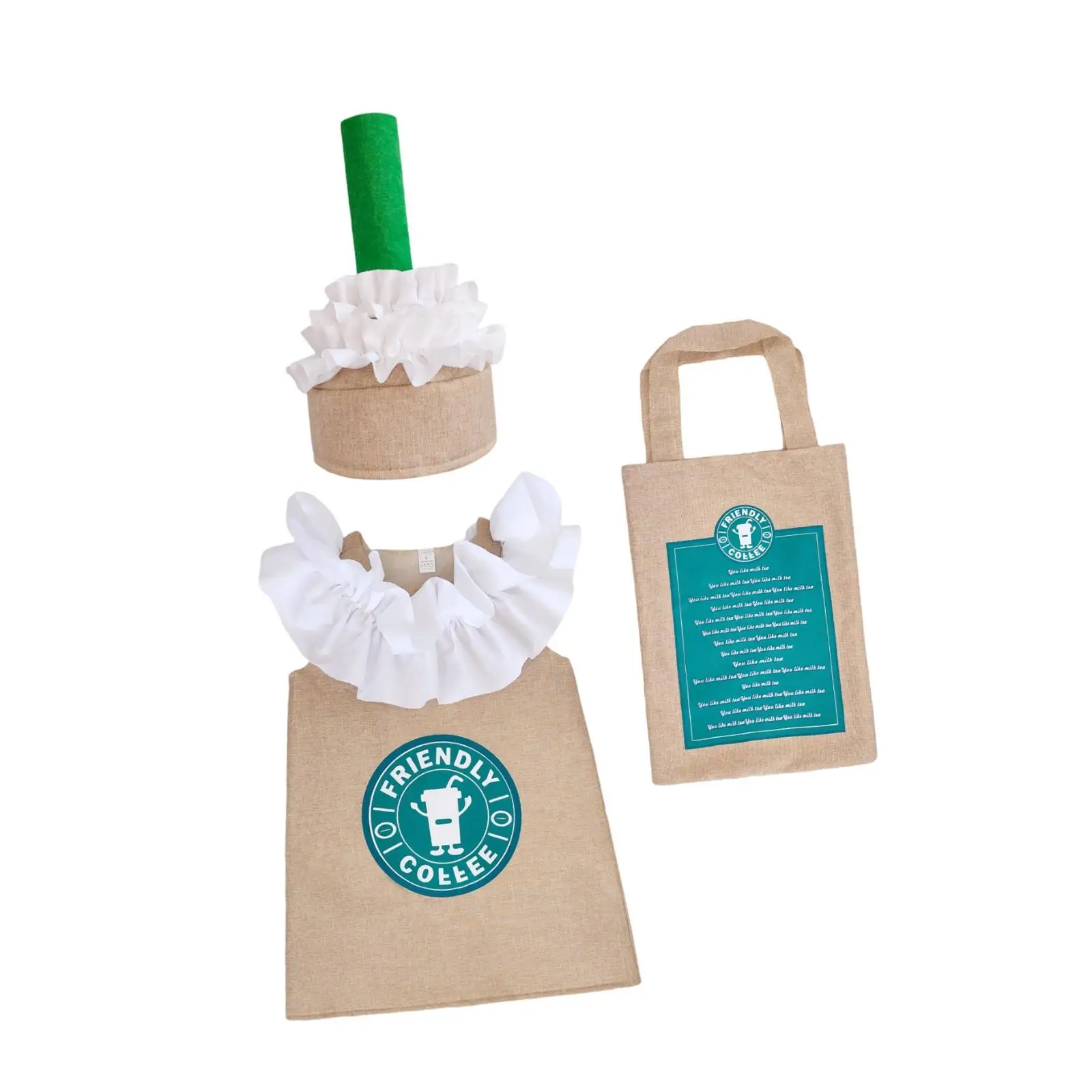 Coffee Costume Set Funny Unique Fancy Dress for Carnival Themed Party Role Play