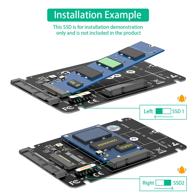 M.2 Ngff Msata Ssd Naar Sata 3.0 2.5Inch Adapter M2 Sata Ssd Msata Ssd Converter Riser Kaart Voor Pc Laptop Toevoegen Op Kaarten Tot 6Gbps