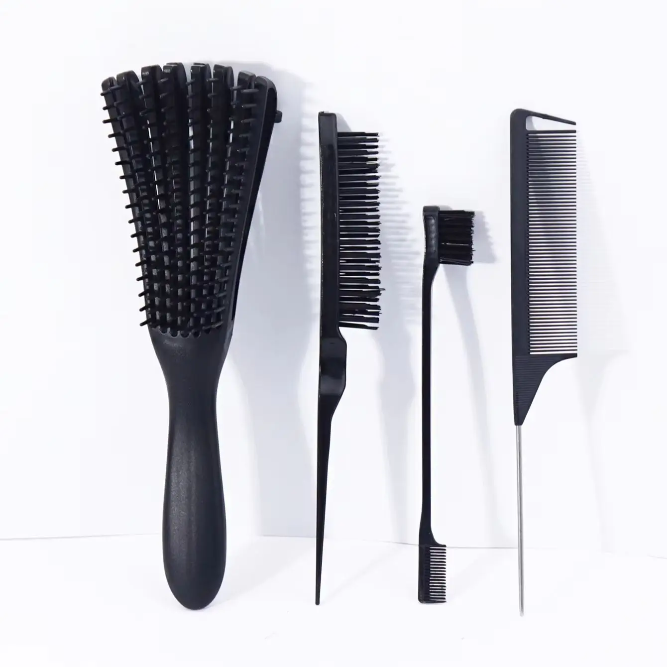 

Набор расчесок для укладки, 4 шт., с щеткой для завивки волос, щеткой для края волос, расческой с острым хвостом, щеткой для растушевки волос, специально для париков из натуральных волос