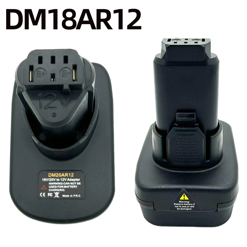 DM18AR12 Battery Adapter Compatible with For DW/Milwaukee 18V 20V Li-ion Battery for Ridgid 12V Lithium-ion Cordless Power Tools