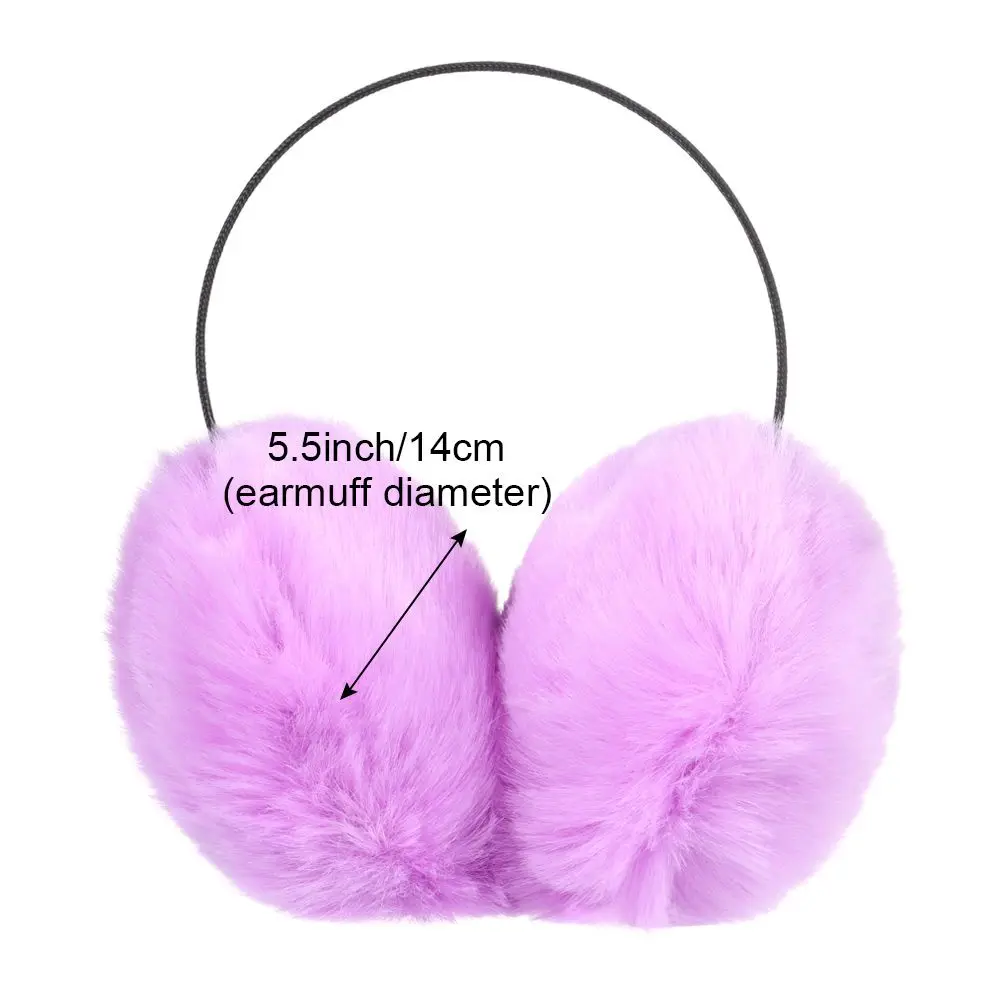 Faux Rabbit Fur Ear Bag para Feminino, Earmuffs à Prova Fria, Pelúcia Quente, Bonito