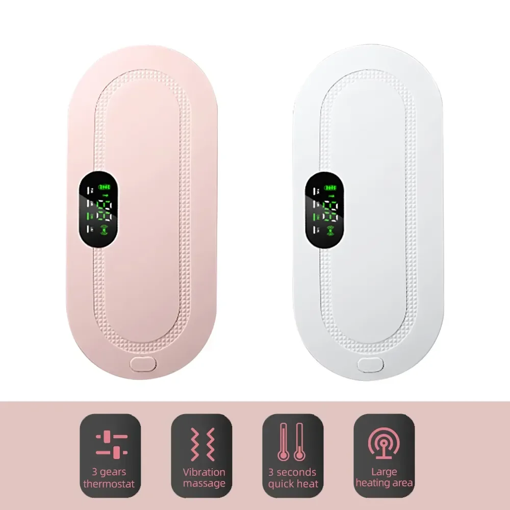 Menstrual Heating Pad Abdominal Massager Smart Warm Palace Belt Waist Vibration Massage Device for Cramps Period Pain Relief