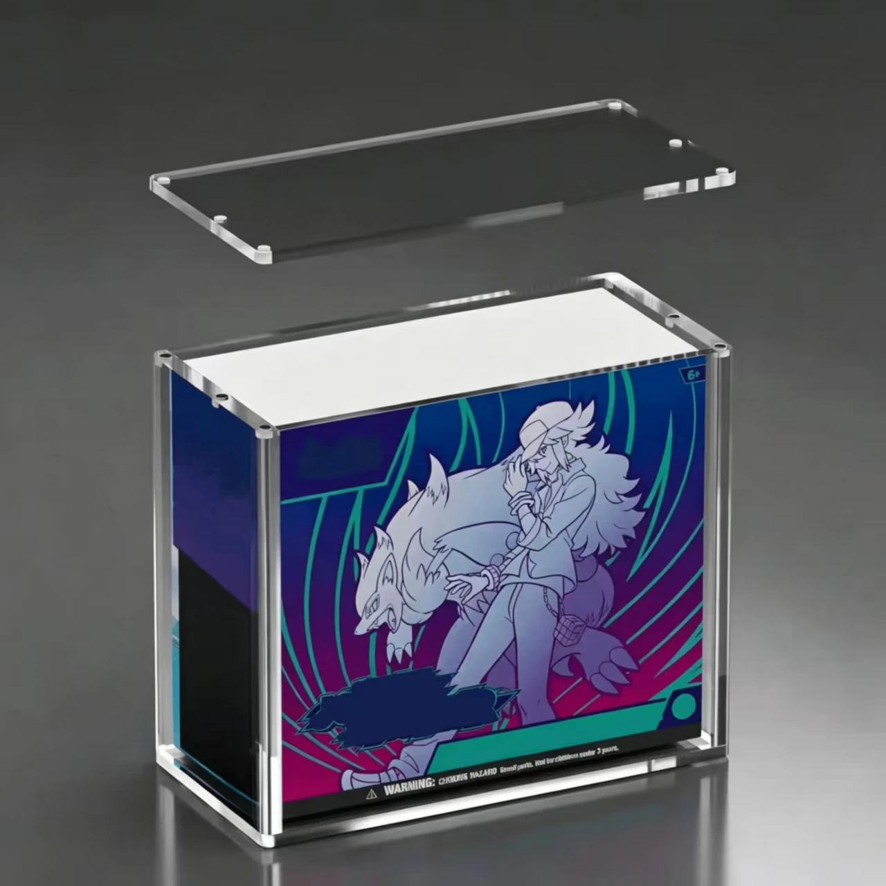 8MM+5MM Thick Sturdy Clear Acrylic Display Case,Magnetic Closure,Scratchproof&UV-Resistant,Stackable Dustproof Cover For ETB Booster Box,Rare TCG Cards Collectibles Display Storage Organizer,360 Degree View Showcase Holder For Card Collectors