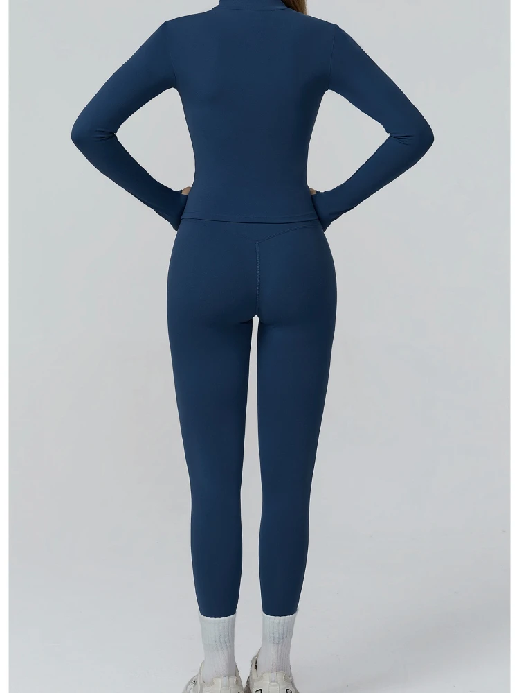 女性フリース裏地カラーブロックヨガジャケットジッパー防風ランニングアウトドアスポーツコートジムフィットネスワークアウトアクティブウェア